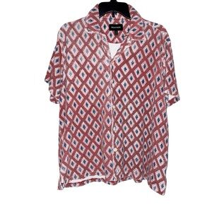 Reyn Spooner Men's Red Geometric Shirt